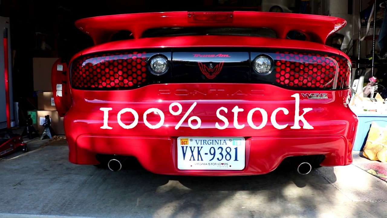 2002 Trans Am WS6 before and after exhaust