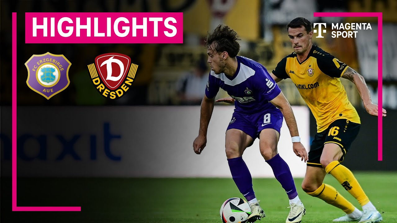 FC Erzgebirge Aue - Dynamo Dresden | Highlights 3. Liga | MAGENTA SPORT