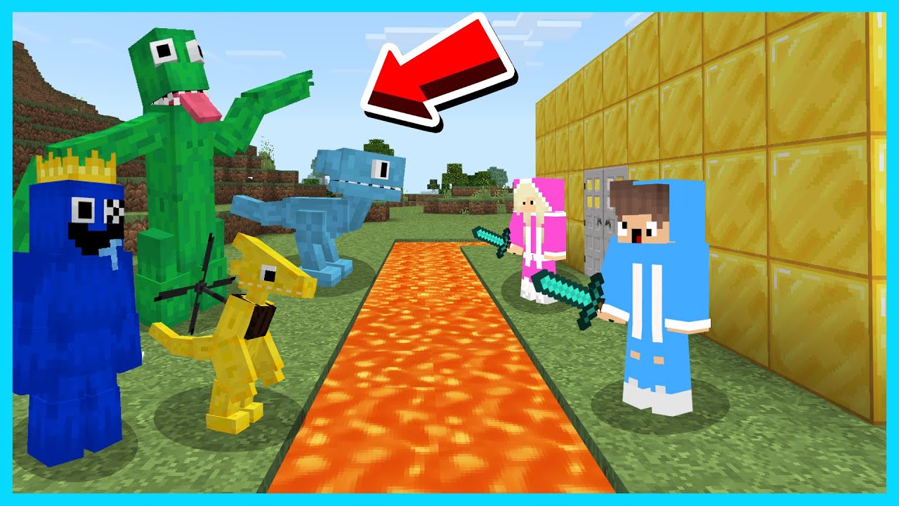 MIPAN & ZUZUZU Buat Rumah Aman Vs Rainbow Friends Chapter 2 Di Minecraft! SUSAH BANGET