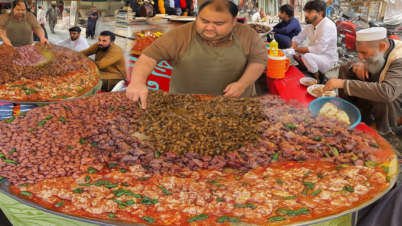 INCREDIBLE SKILLS ! Most Giant Size Liver fry recipe | The Delicious Tawa fry kaleji At Roadside 