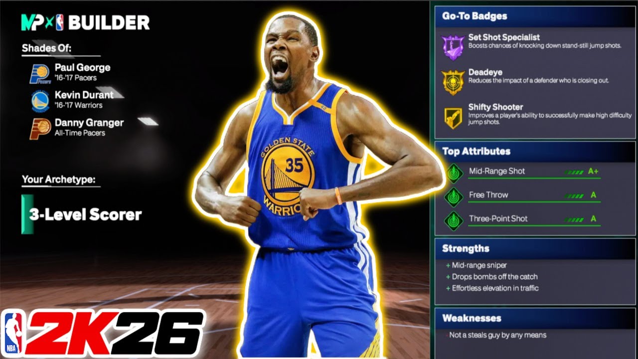 NBA 2K26 최고의 *워리어스* 케빈 듀란트 빌드