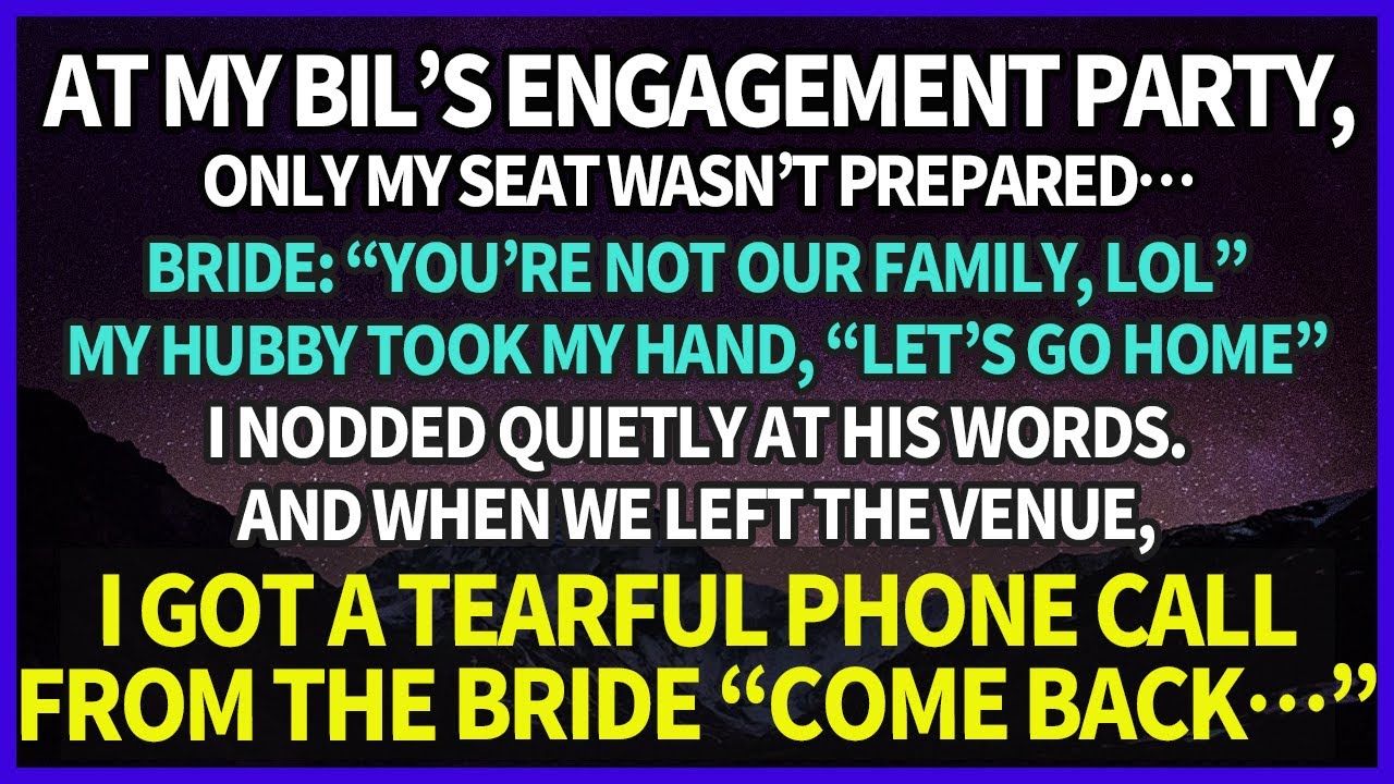 At My BIL’s Engagement Party, the Bride Told Me, “No Seat for You” So I Left There and My Phone Rang