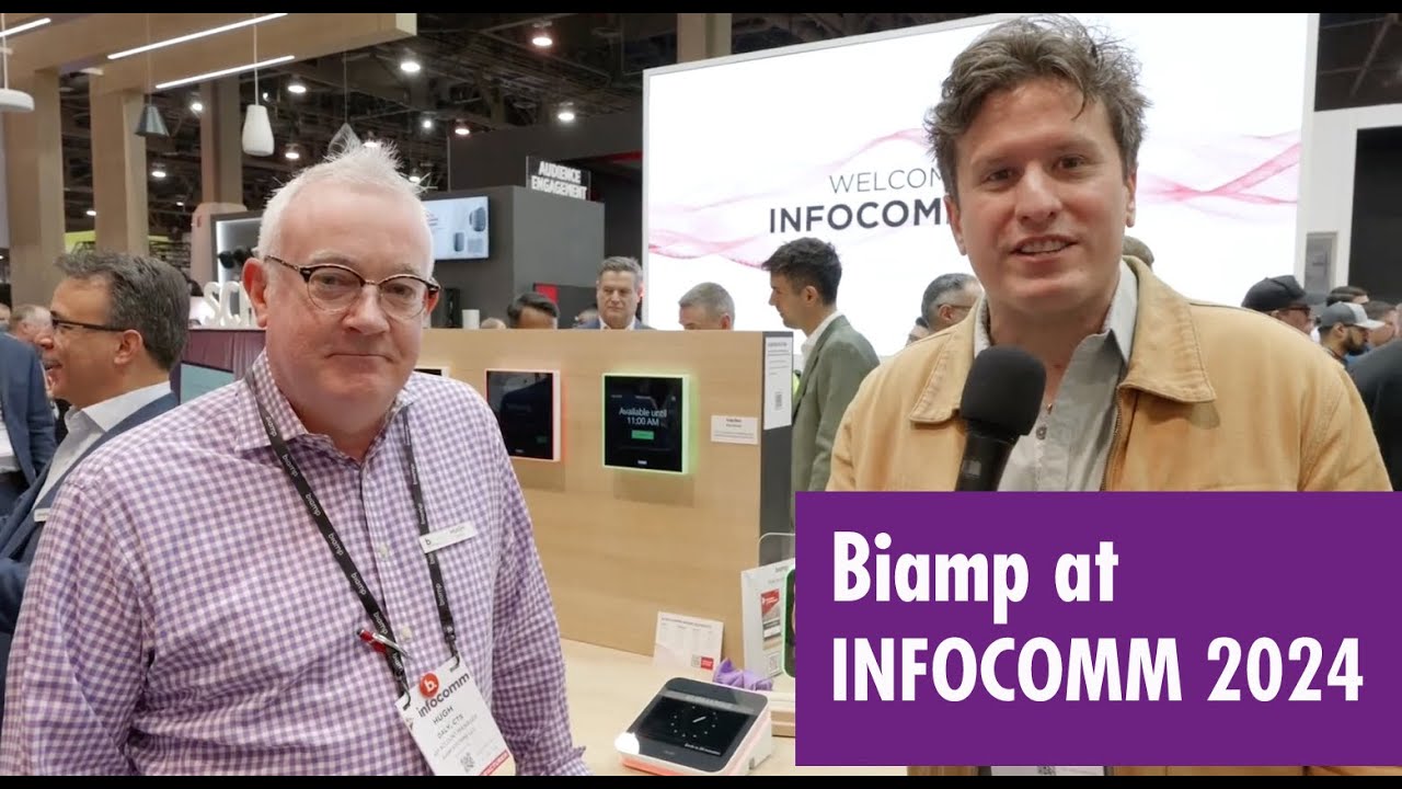 Biamp's Evoko Scheduling System and the Parl&eacute; VBC-2800 | InfoComm 2024