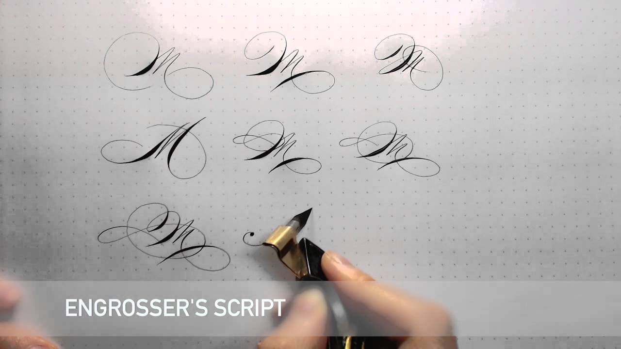 Variations of Pointed Pen Letter 