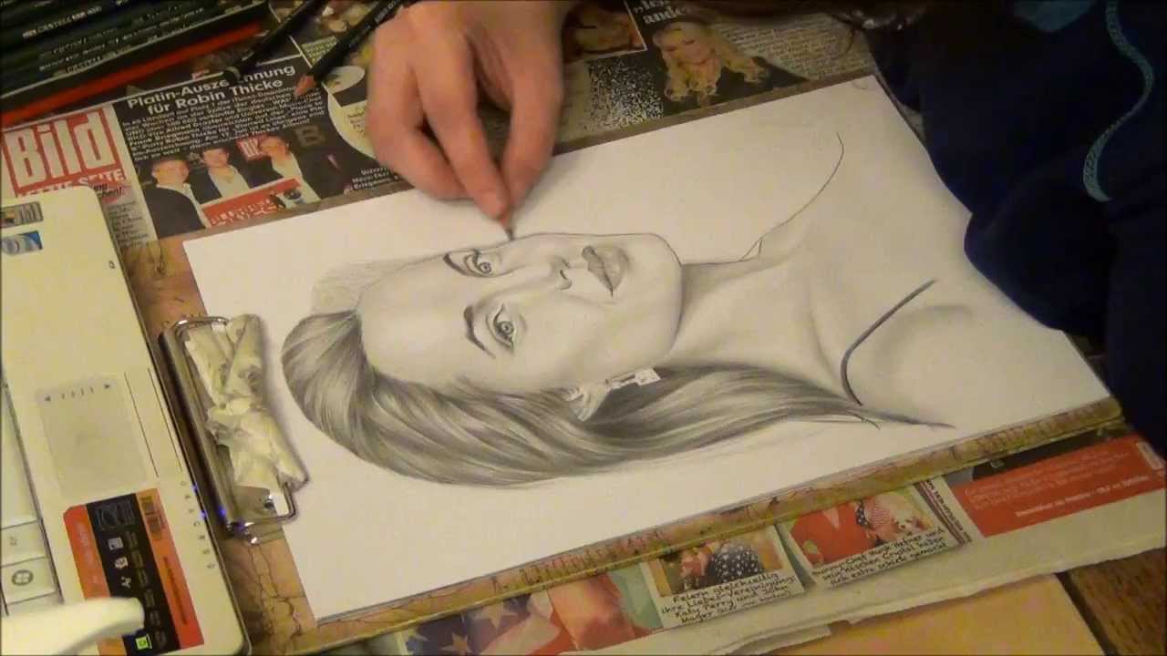Angelina Jolie speed drawing (time lapse)
