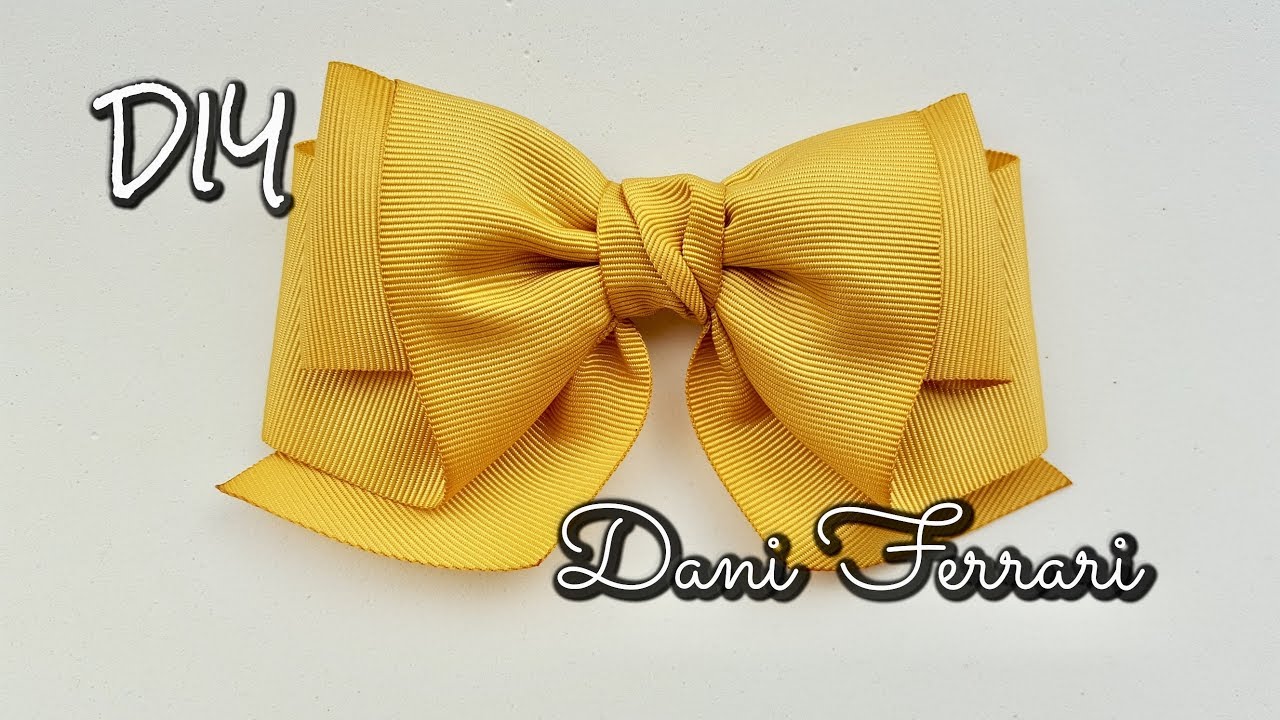 🎀 Como fazer laço de fita 🎀 DIY passo a passo 🎀 Ribbon bow hair - Dani Ferrari.