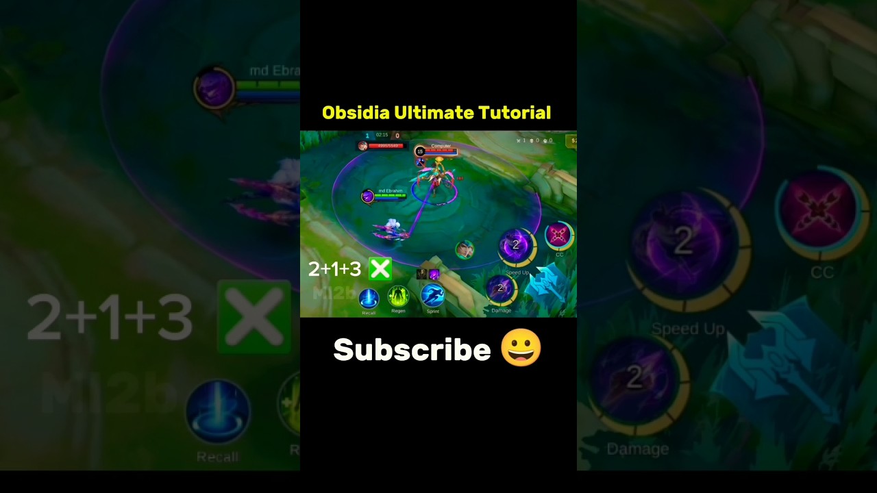 Obsidia Ultimate Tutorial Mobile Legends #ml2b #obsidia #tutorial #shorts #mlbb #mobilelegends