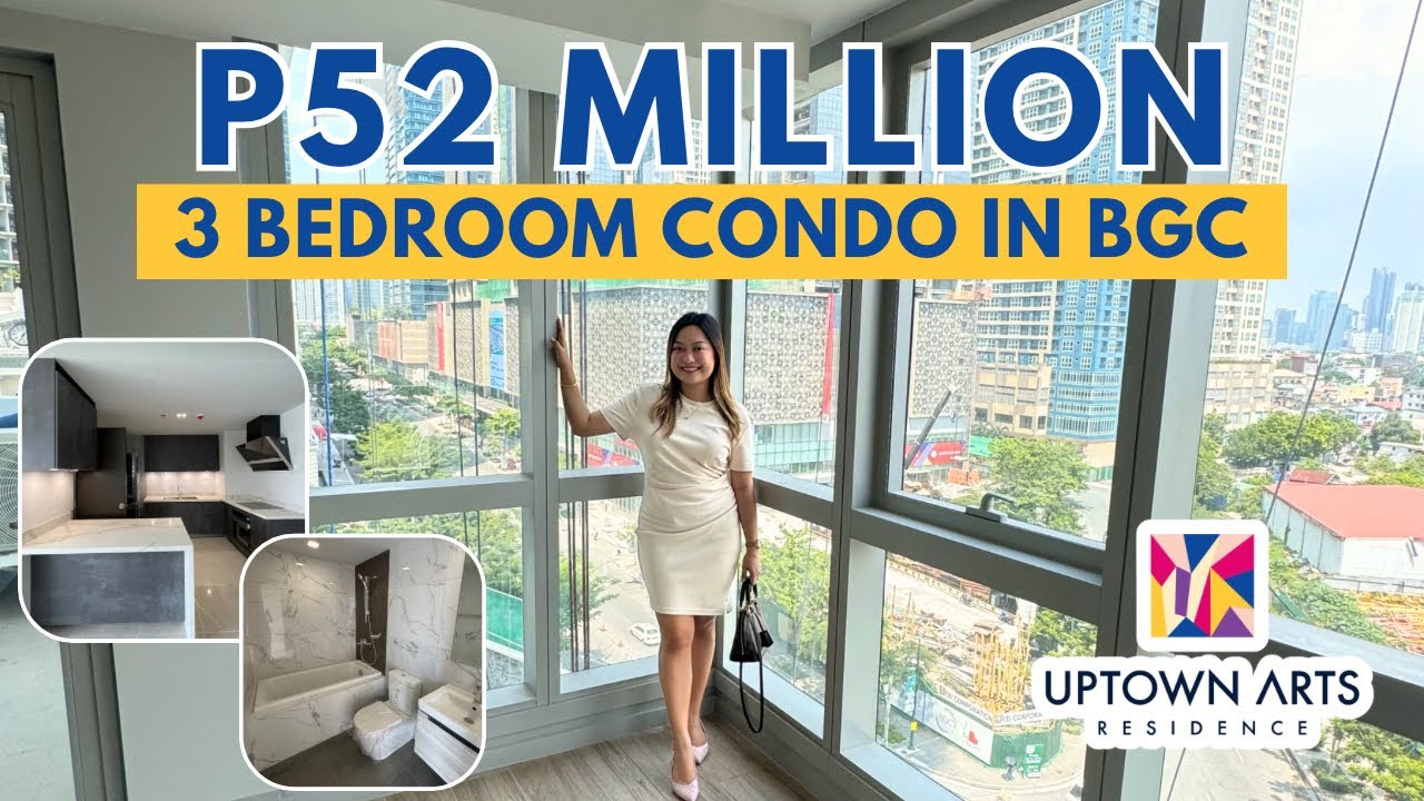 52 миллиона рупий — 3-комнатная квартира в BGC | Uptown Arts Residence (экскурсия по квартире) ✨🏙️