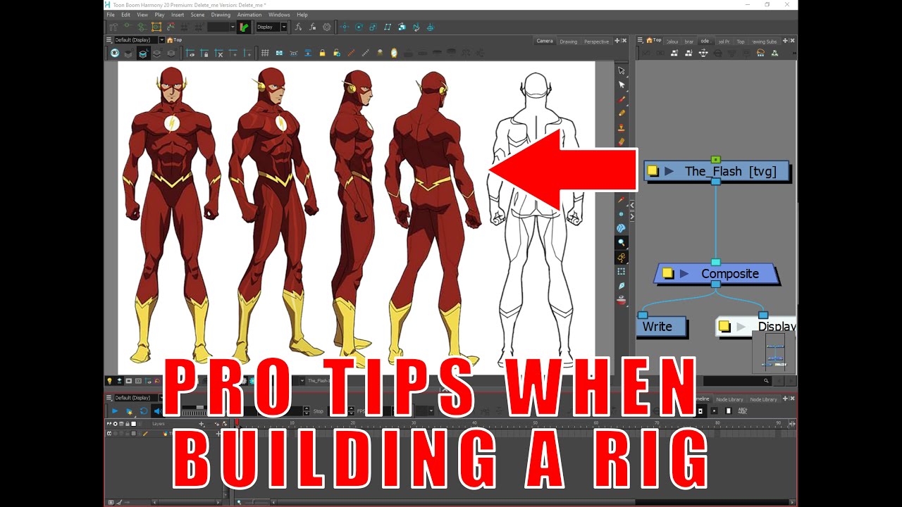 Pro tips when building a rig in Toon Boom Harmony Part 1 (The Flash)