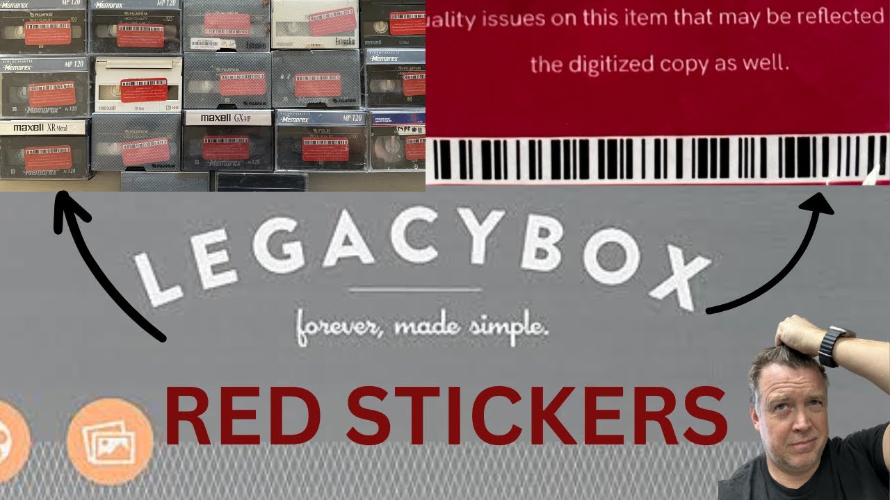 Legacy Box Red Stickers -  America&rsquo;s Throwing Away Memories !!!
