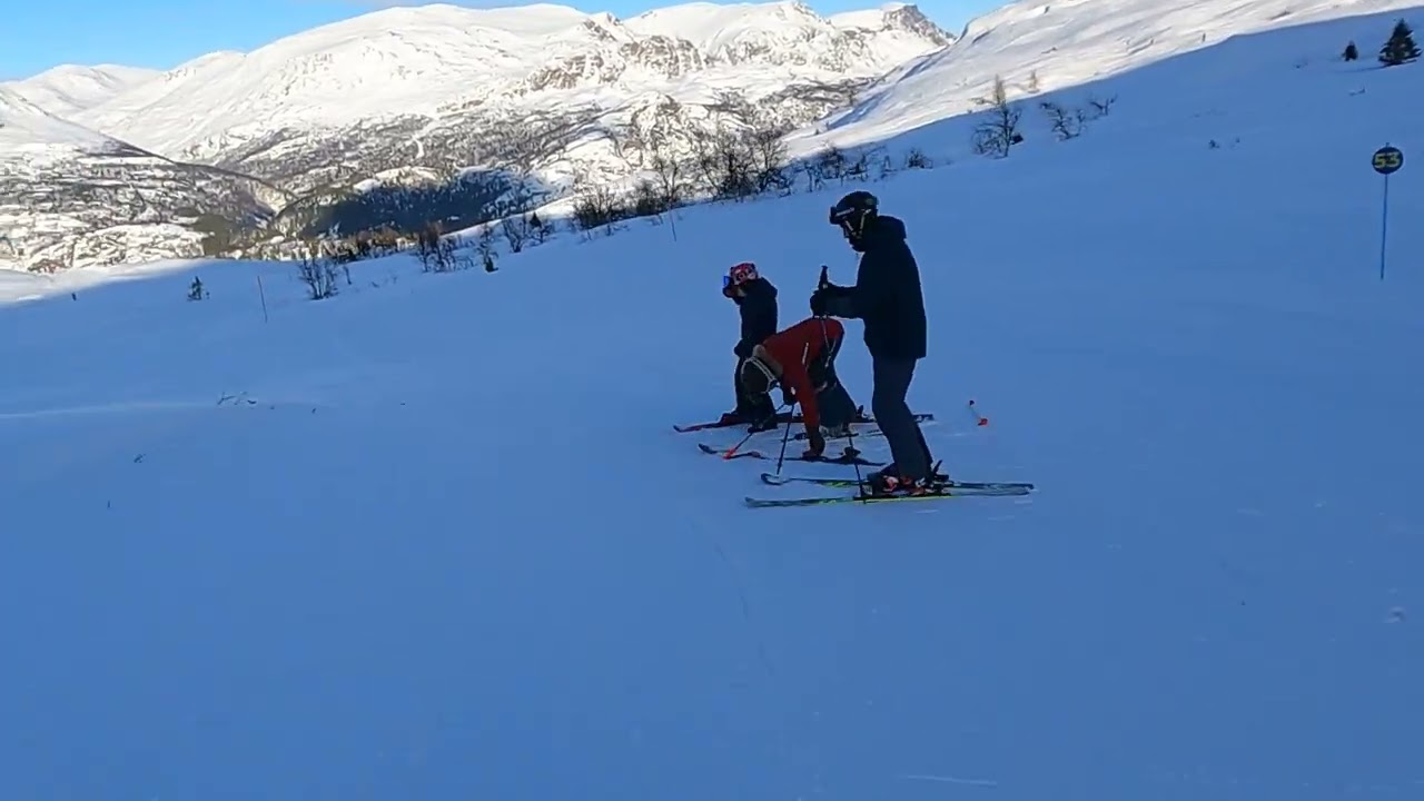 Hemsedal - Green tip to base - Totten 2 peak Slope 27, 26, 49 blue (with green workarounds) to 52
