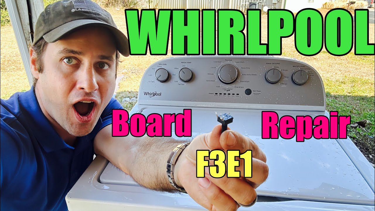 Whirlpool Washer Constantly Draining | F3E1 Won’t Fill | Easy Repair Main Control Board | WTW4816FW3