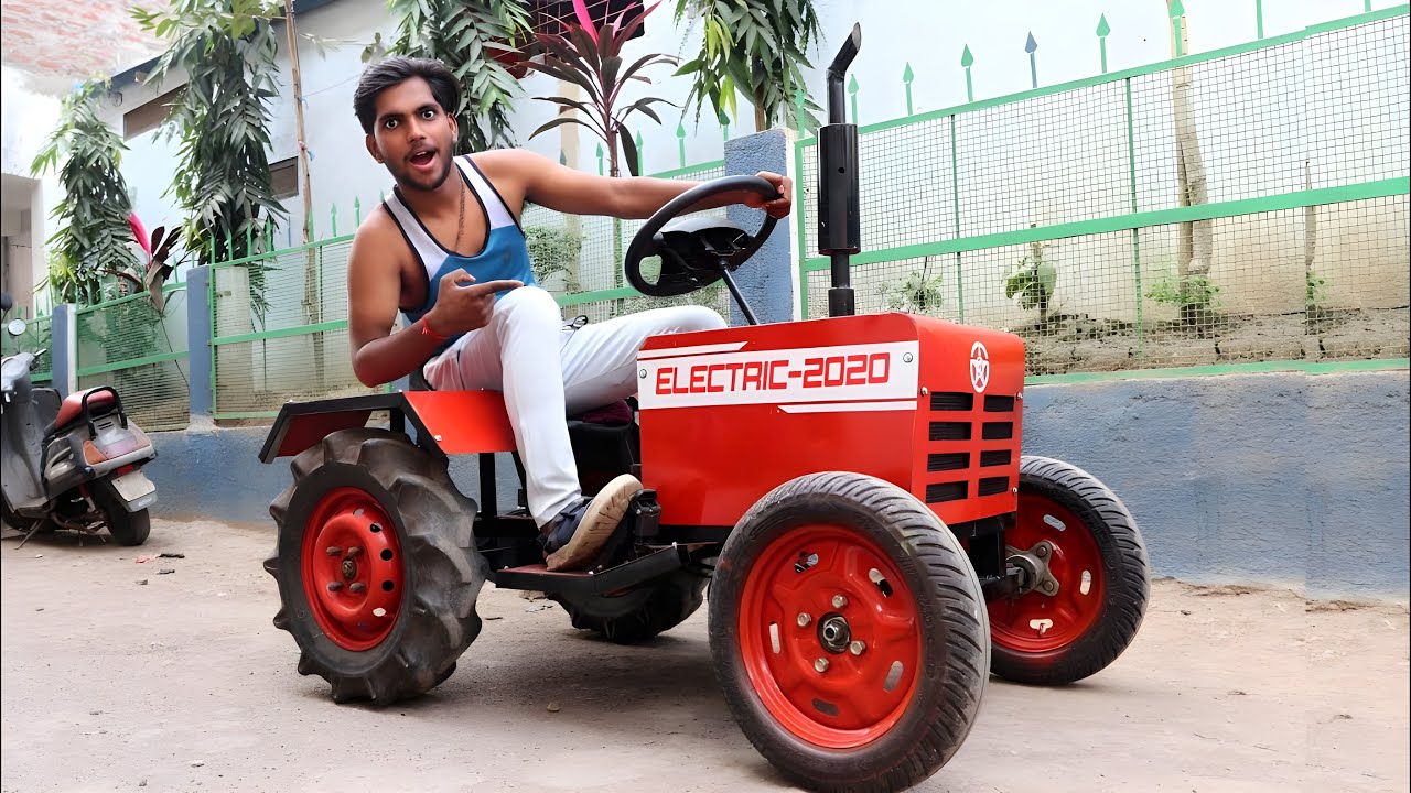 how to make Mini Electric Tractor at home 