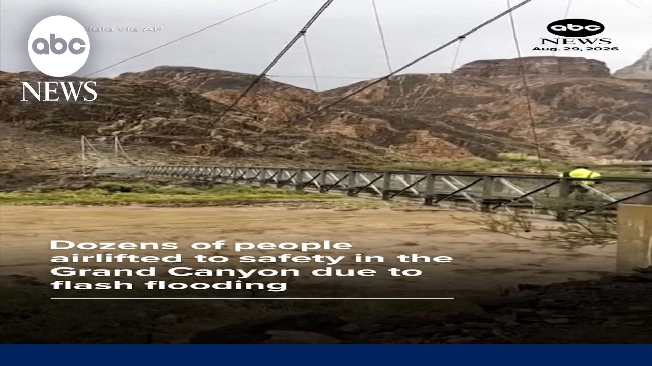 Dozens airlifted to safety in the Grand Canyon due to flash flooding