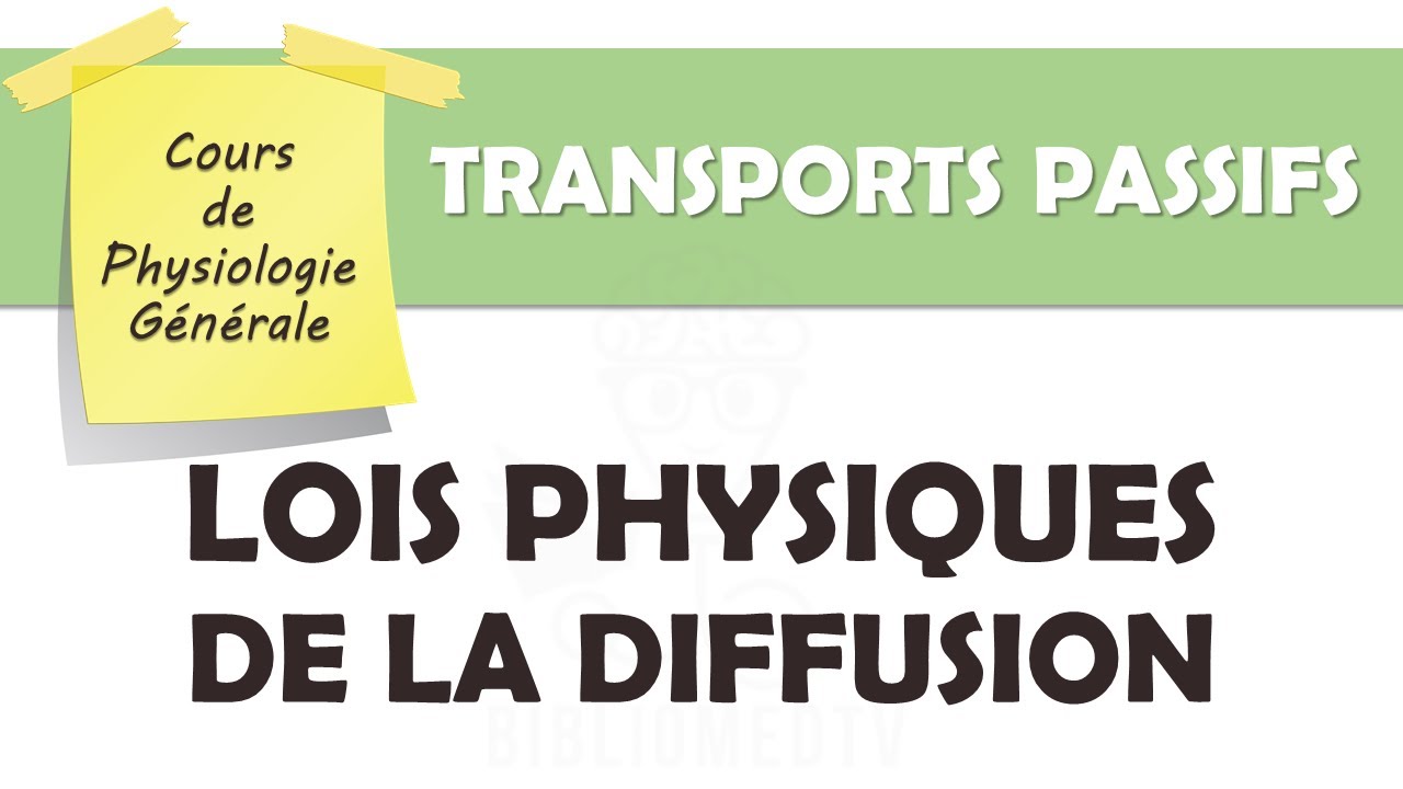 Physiologie Générale - Lois physiques de la diffusion