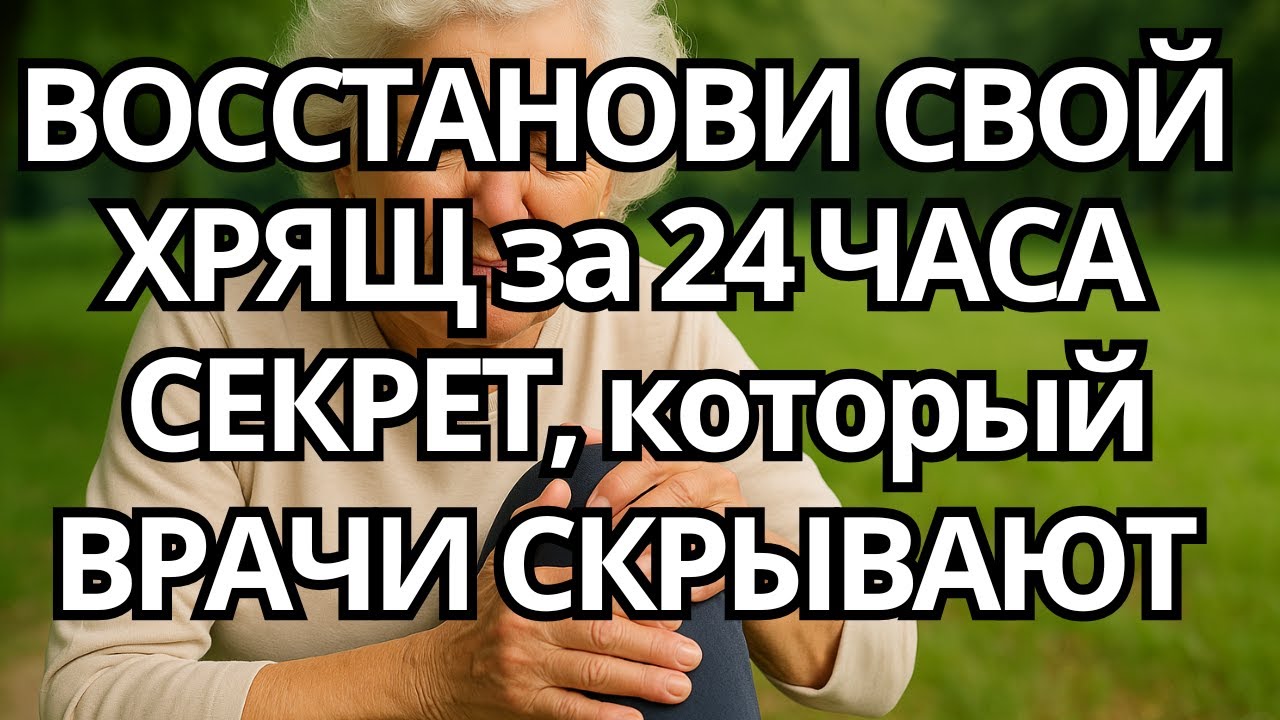ВОССТАНОВИ СВОЙ ХРЯЩ ВСЕГО ЗА 24 ЧАСА: СЕКРЕТ ОРТОПЕДА