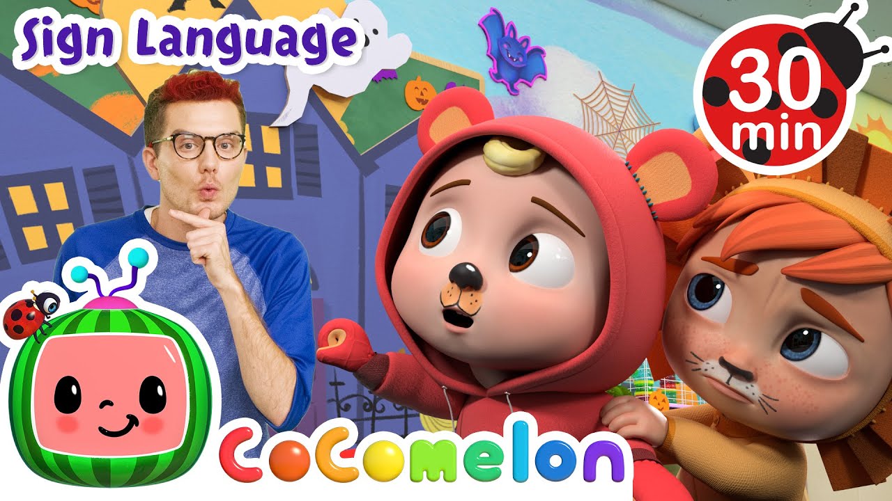 Halloween Day At School 🎃👻 | CoComelon with ASL | 🖐️ Sign Language for Babies 🖐️