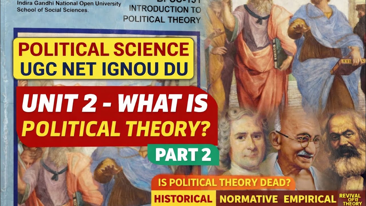 Political Theory Part 2 | Historical, Normative,Empirical Approach | NET Political Science IGNOU DU