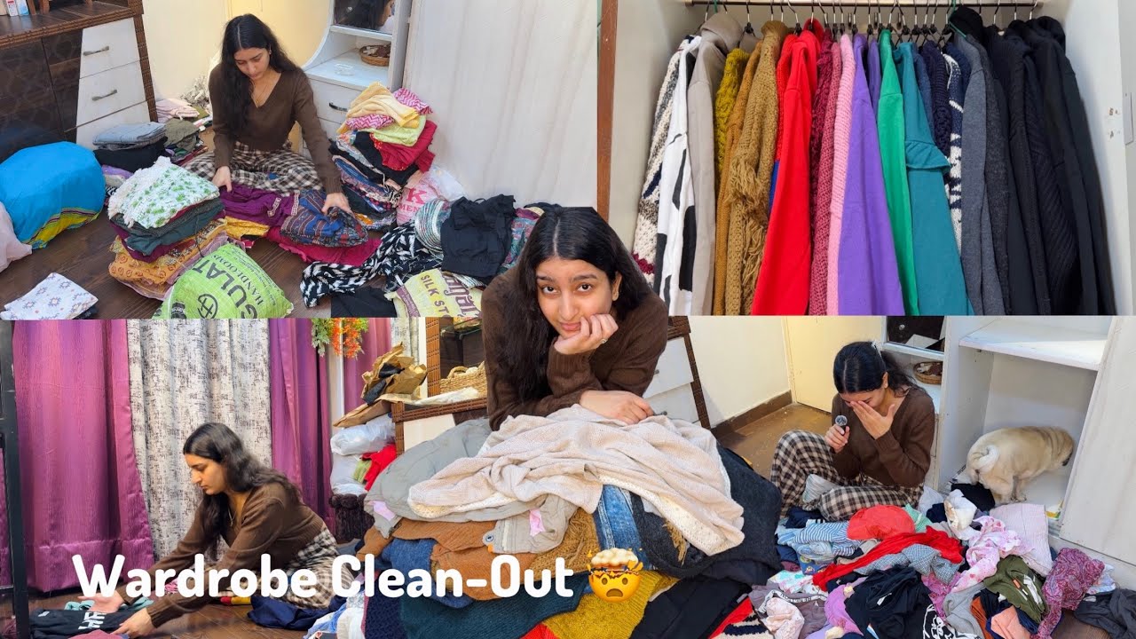 Extreme Wardrobe Declutter | Organising my closet for Winters | Tips & Tricks to organise better ✨
