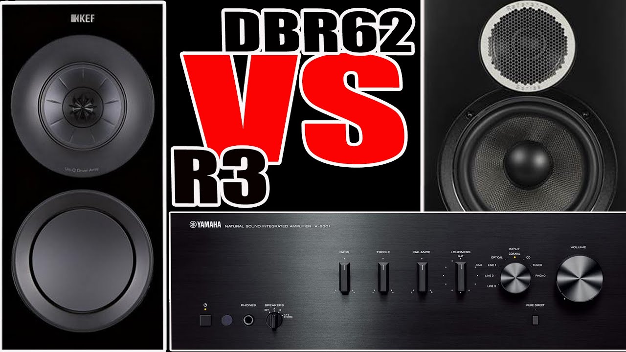 [Sound Battle] KEF R3 vs Elac Debut Reference DBR62 Bookshelf Speakers/ Yamaha A-S301 Integrated Amp