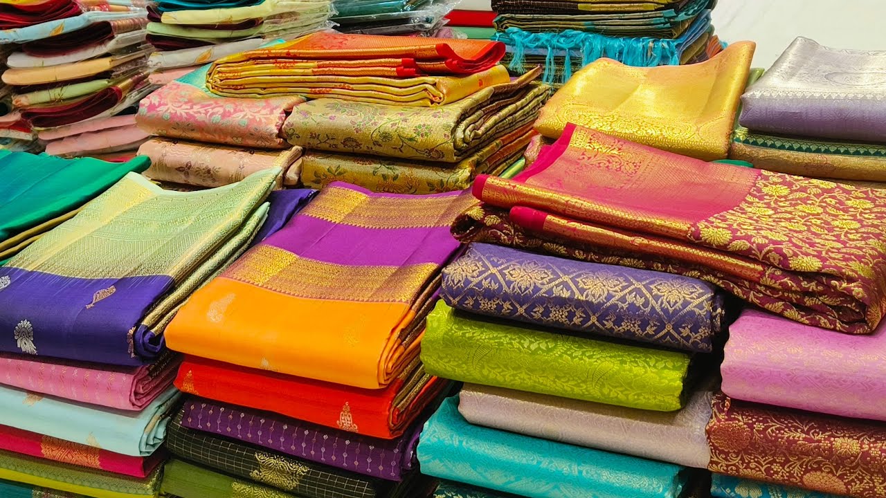 ಬರೀ ₹180 ಗೆ ರೇಷ್ಮೆ ಸೀರೆಗಳು| Chickpet wholesale silk sarees| kanjivaram bridal silks