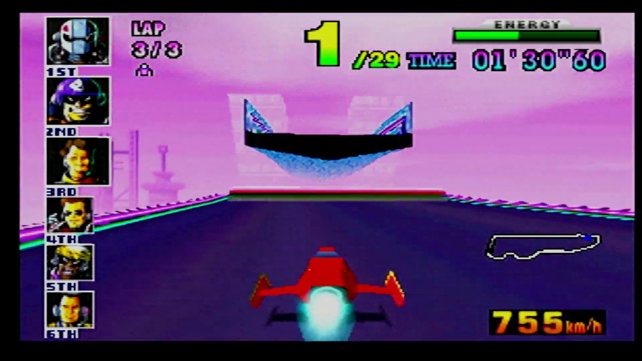 HDMI 1080p - N64 Original Hardware & Software - F Zero X - Nintendo 64 - Longplay Speedrun - Part 4