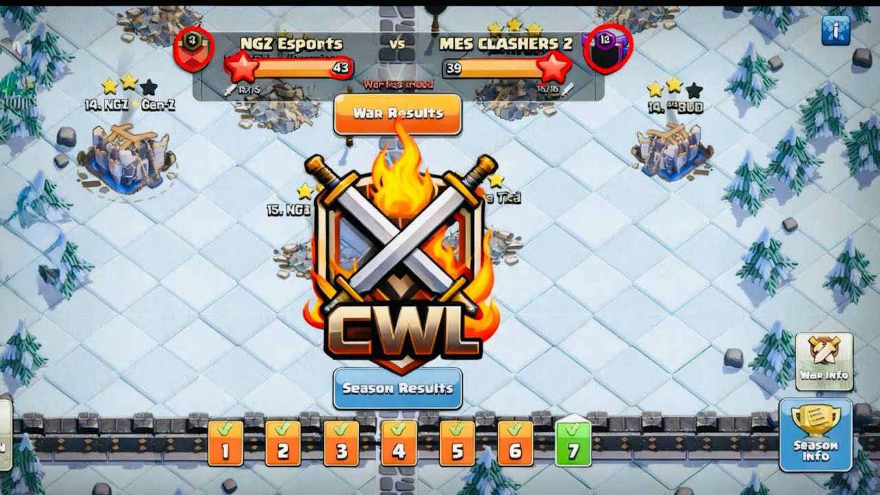 NGZ Esports CWL Final War 💥 43⭐ & LEAGUE WINNERS!