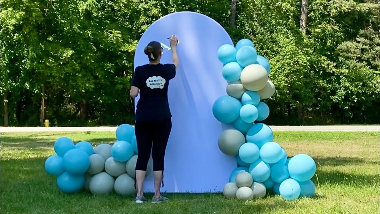 Balloon Garland On Backdrop