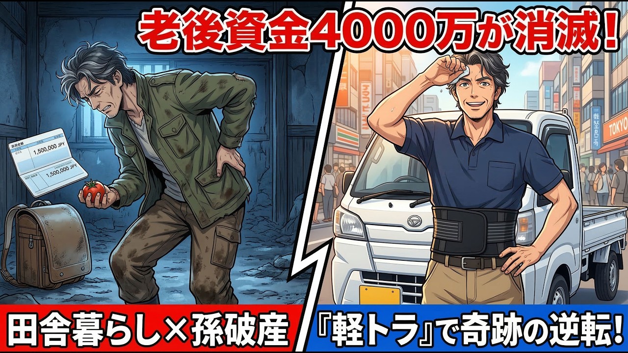 【漫画】なぜお金が残らない？老後資金4000万を溶かした「田舎暮らしの罠」と「孫破産」。見栄っ張りな男が地獄から這い上がった感動の結末【ヒューマンドラマ】