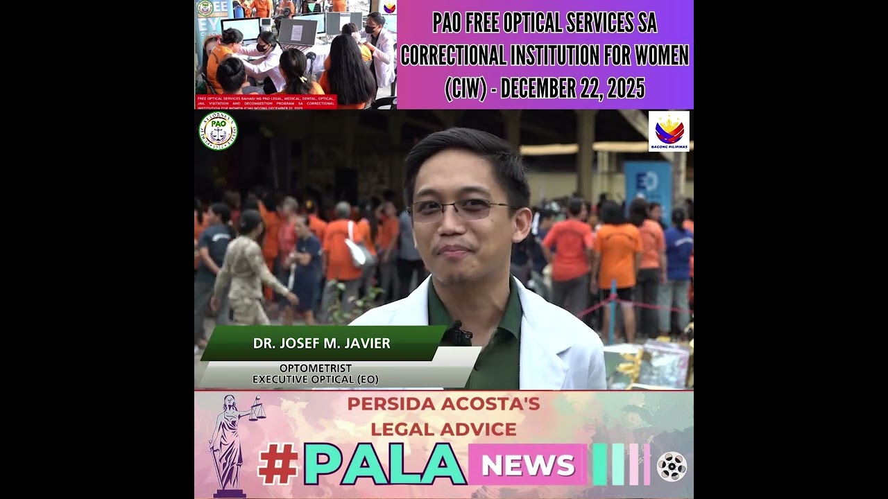 PAO FREE OPTICAL SERVICES SA CORRECTIONAL INSTITUTION FOR WOMEN (CIW) - DECEMBER 22, 2025
