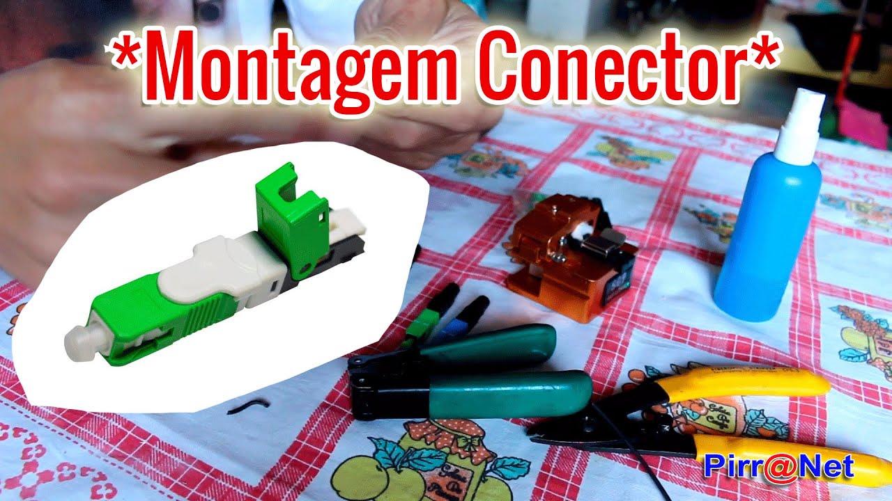 Como montar um conector de fibra de encaixe 