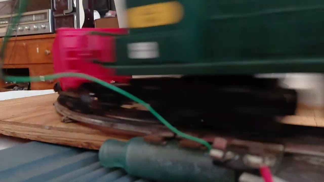 02/19/26;Running my two car Kennecott Copper Corp engine freight train on my bed. Runs nice.