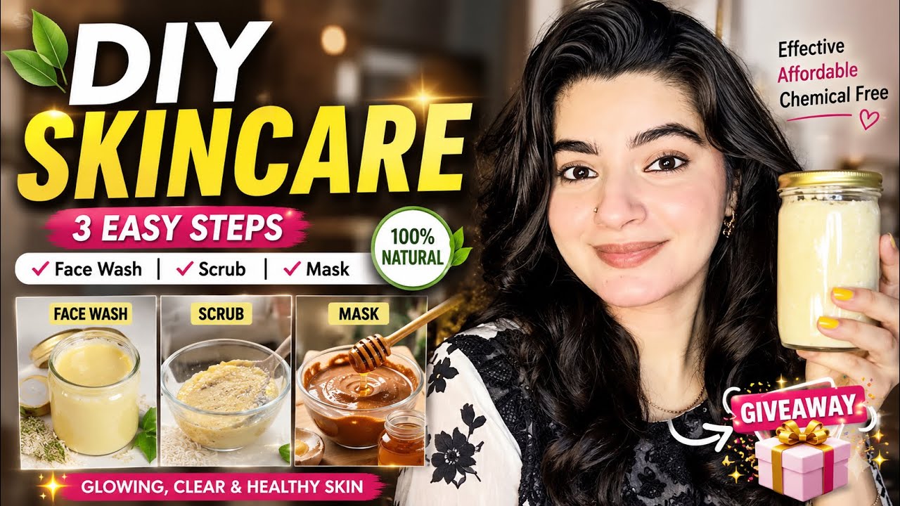 Get Glowing Skin at Home! FREE DIY Skincare Routine Tips + GIVEAWAY 🎁