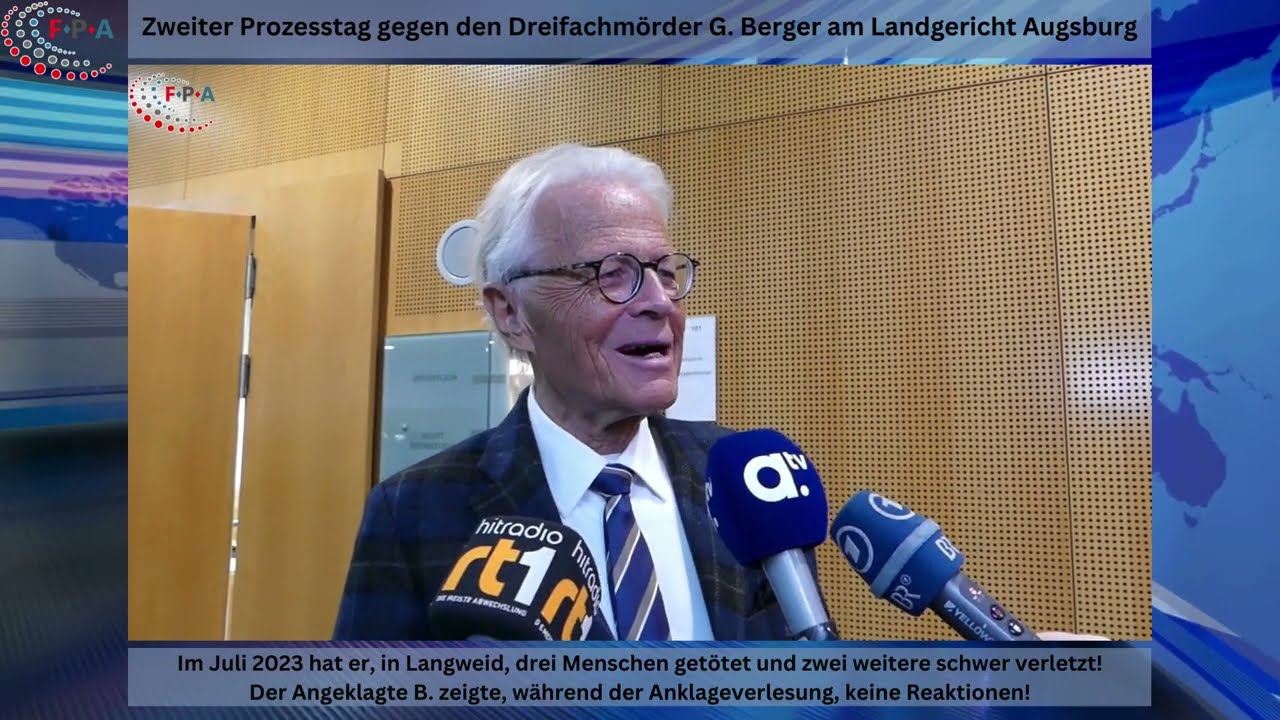 Prozesstag 2 gegen den Dreifachmörder am Landgericht Augsburg | #justice #augsburg #fyp | FPA SWN