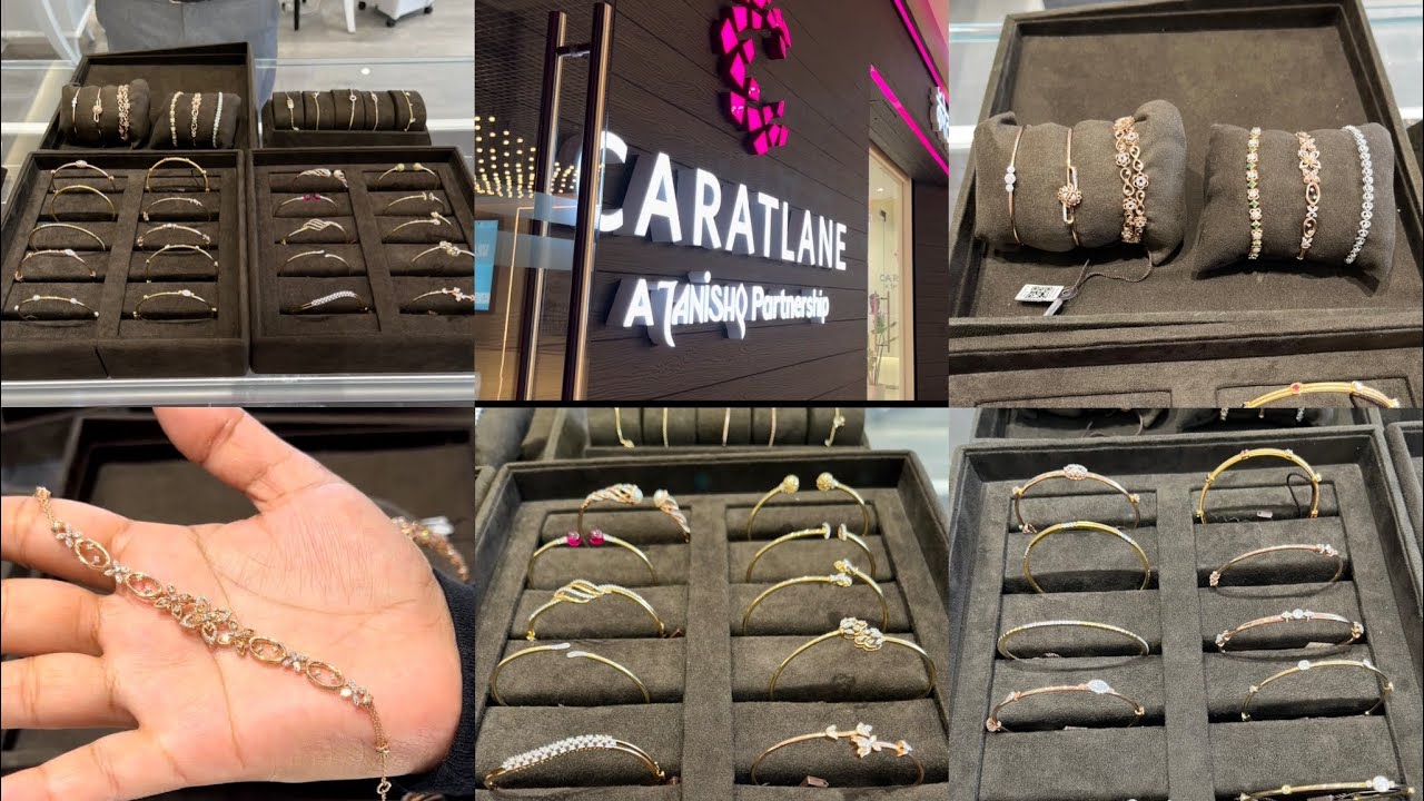 Caratlane Gold and Diamond Bracelet and Bangle Designs 2 Grams Onwards with Price and Weight