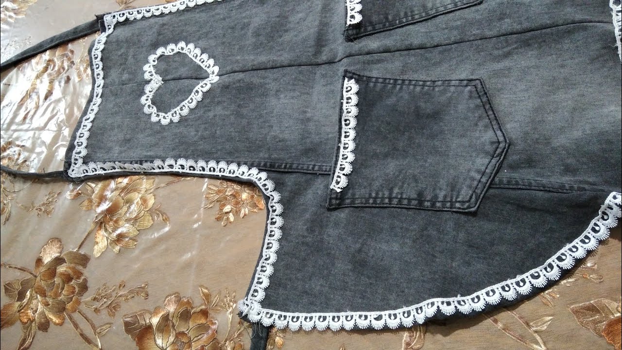 تحويل سروال جينز قديم👖 إلى مئزر فكرةولا أروع.