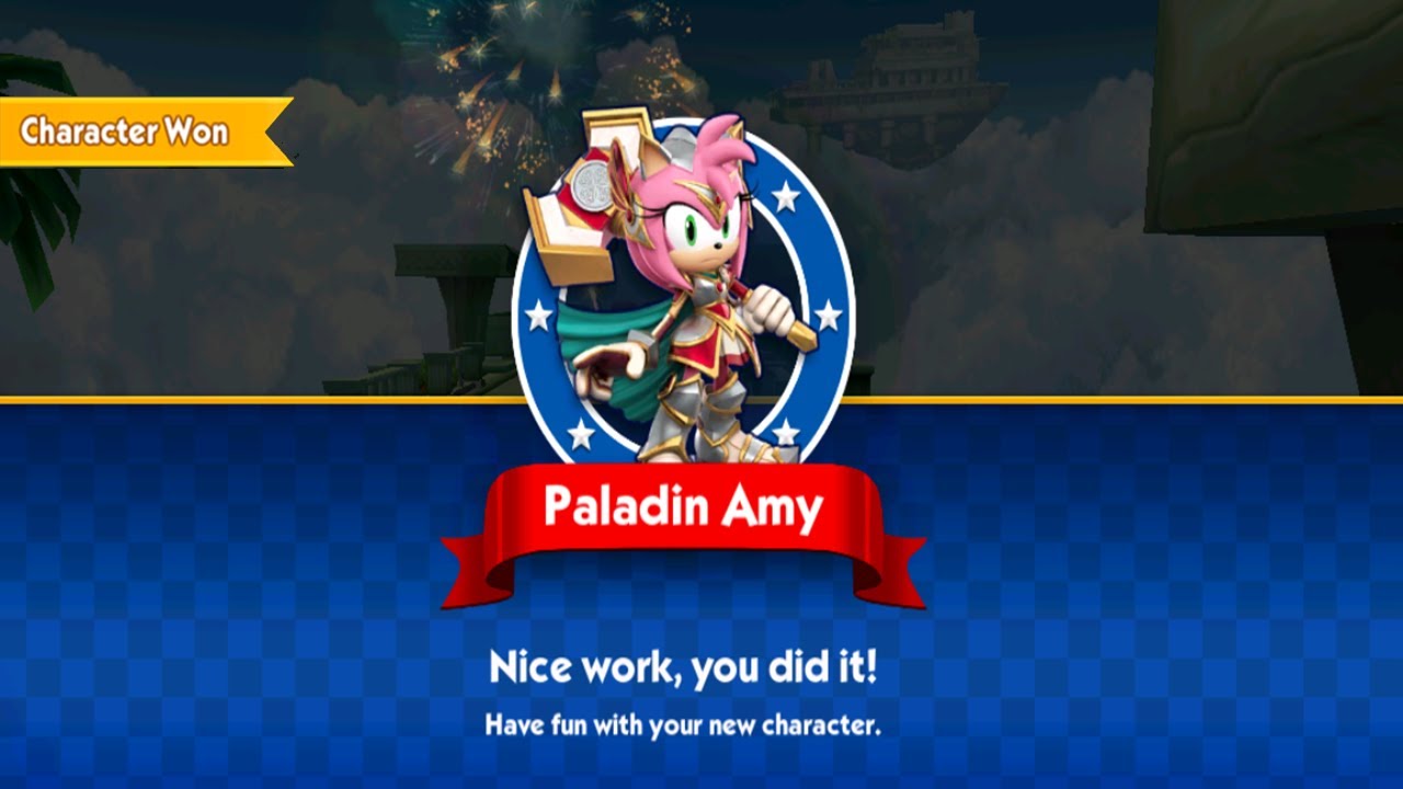 Sonic Dash Racing — PALADIN AMY New Runner Unlocked — Все персонажи Unlocked для Android Gameplay
