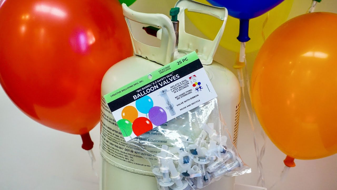 How To Use Big Barrel E-Z Safety Seal&trade; Helium Balloon Valves by Creative Balloons Manufacturing Inc.