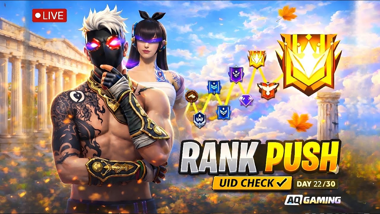 Grandmaster Rank Push 🔥 Custom Room | Day 22/30 No Break 😈