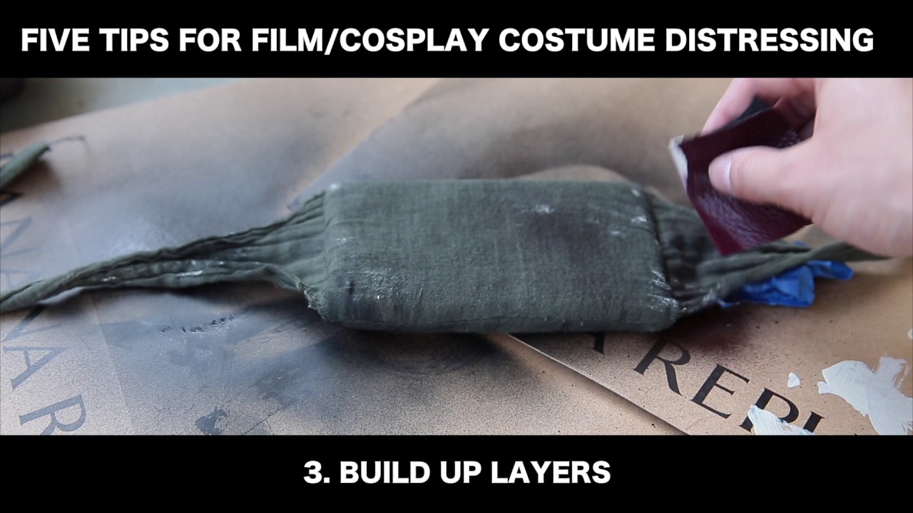 CINEMATIC COSPLAY INDIE FILM COSTUME DISTRESSING - NO BUDGET