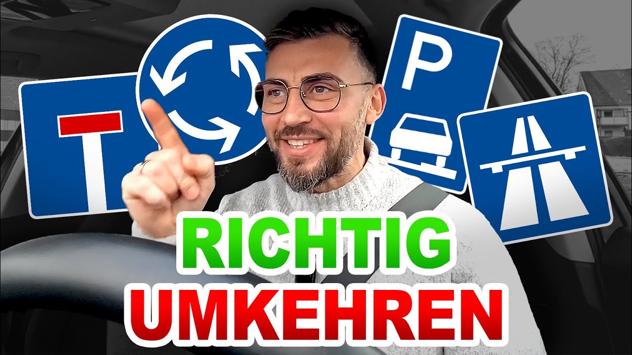 Richtig Umkehren 🔄 Darauf achtet der Prüfer! Grundfahraufgabe l Fahrprüfung PKW 🚗