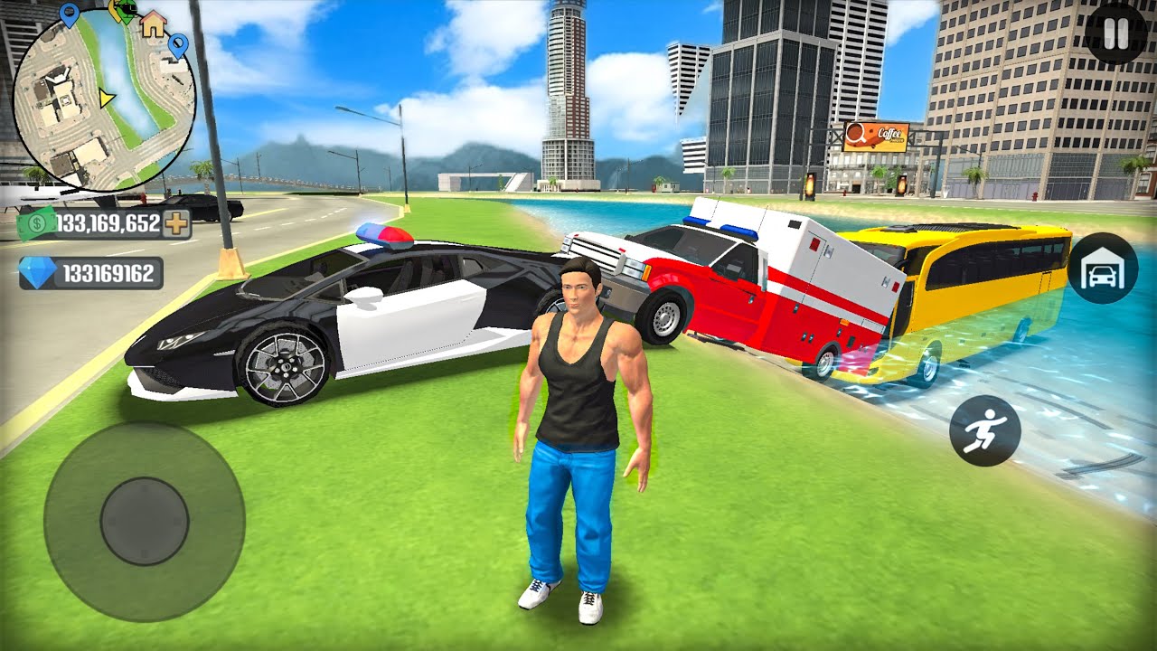 Public Transport Bus, Ambulance & Police Car Driving in Open World Game - Android Gameplay