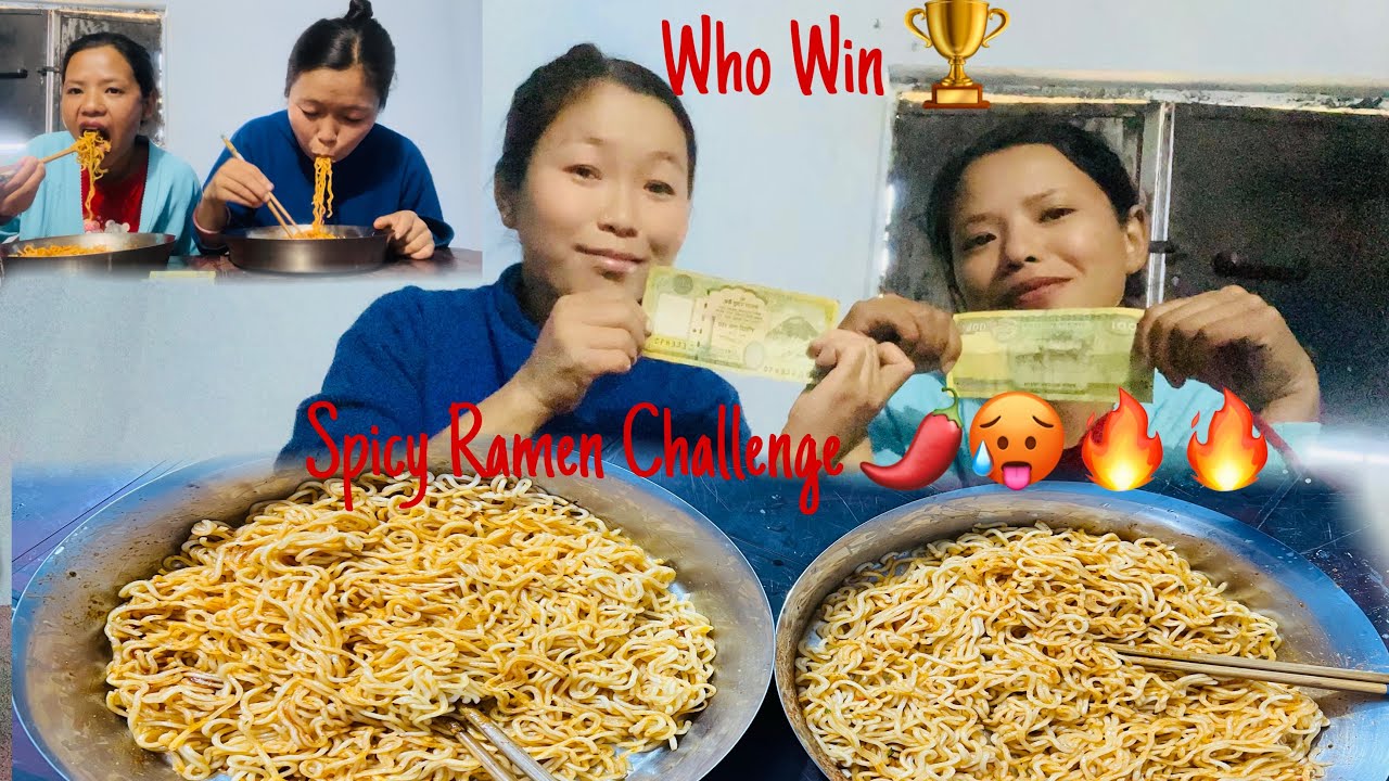 🔥 Extremely Spicy Ramen Challenge🔥🔥🥵🥵With Friend❤️#subscribe 