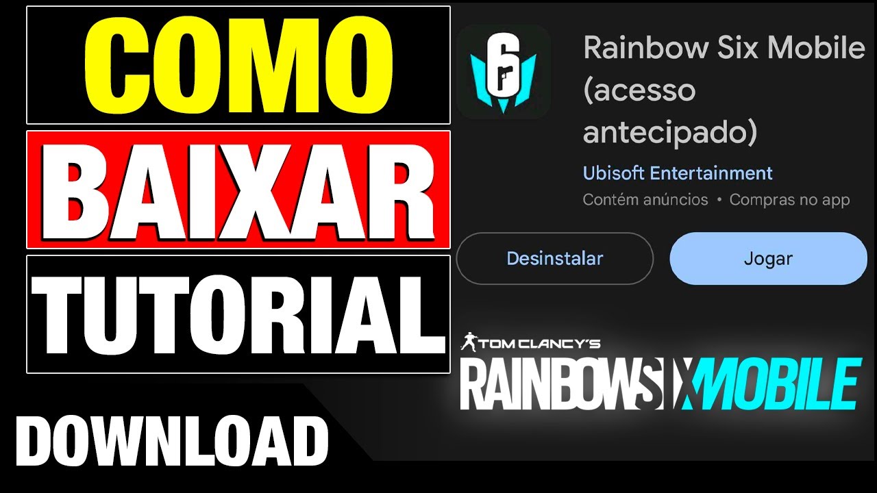 TUTORIAL | COMO BAIXAR E JOGAR RAINBOW SIX MOBILE (R6 MOBILE) | DOWNLOAD COM E SEM VPN