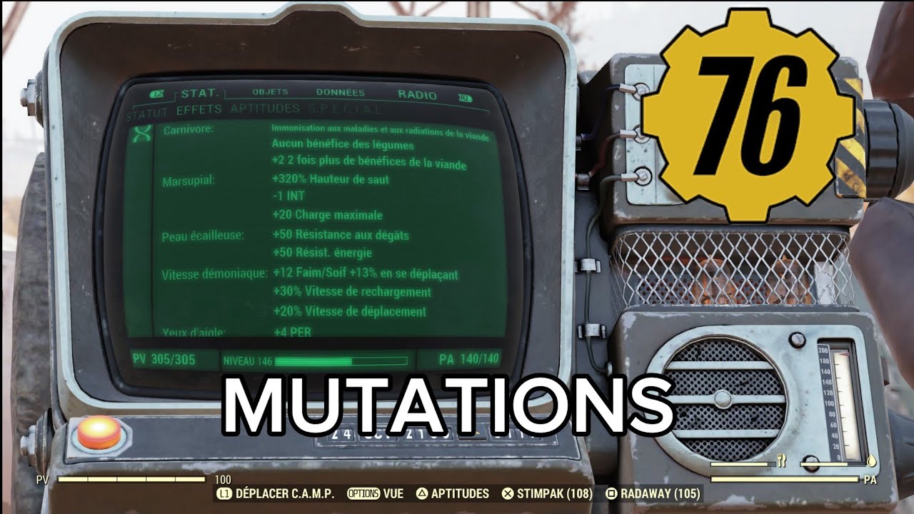 Fallout76 guide mutations