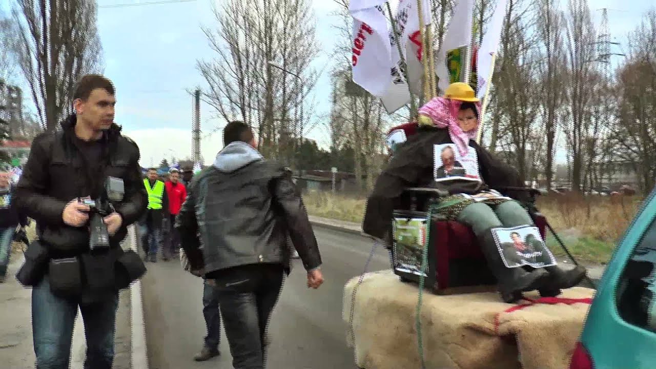 Protest pracowników kopalni Sośnica