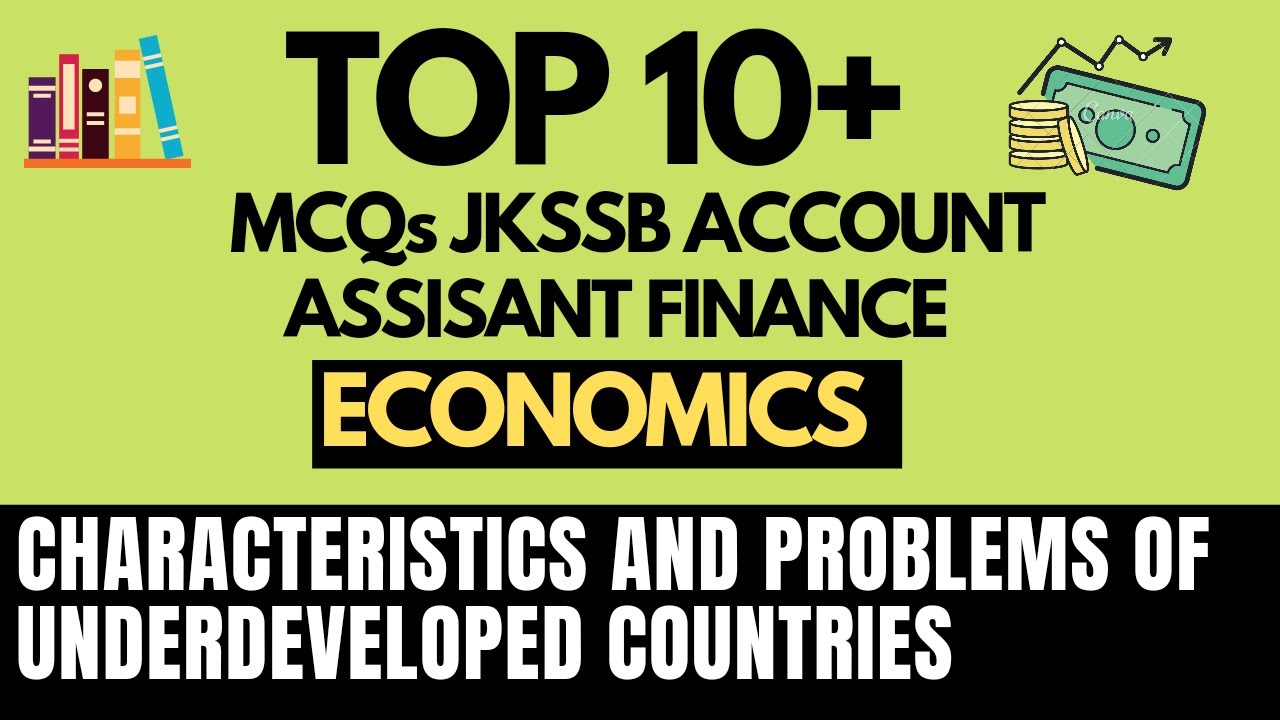 MCQs characteristics and problems of developing economy | jkssb finance account assistant | FAA| MCQ