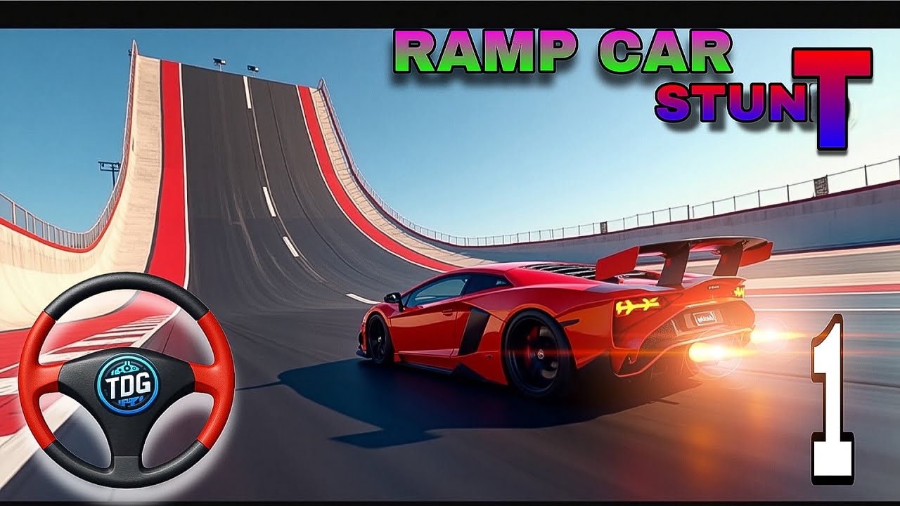 🚀 Mega Ramp Car Stunt Game | Extreme Car Racing & Impossible Tracks Challenge 2025#racinggames 