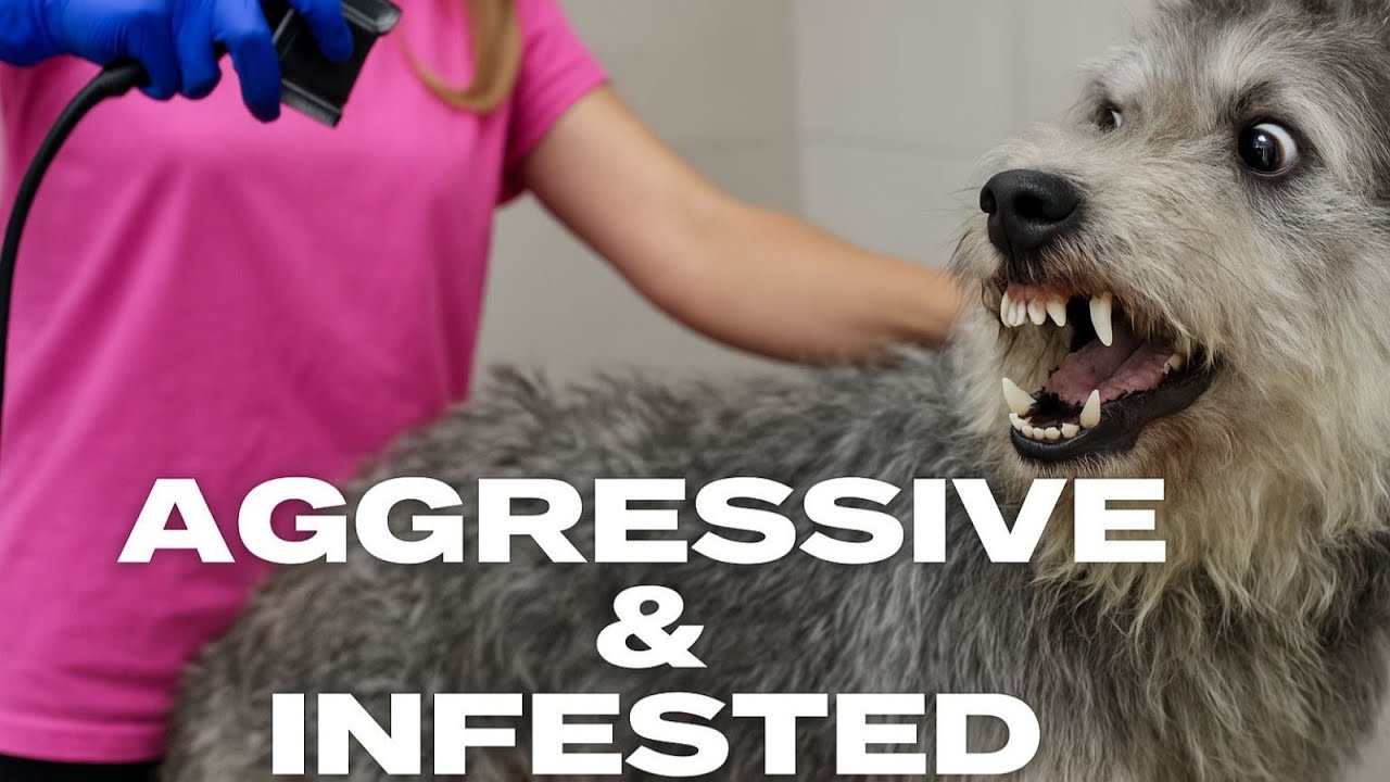 Aggressive and Neglected Dog Covered in Ticks | Extreme Grooming Rescue