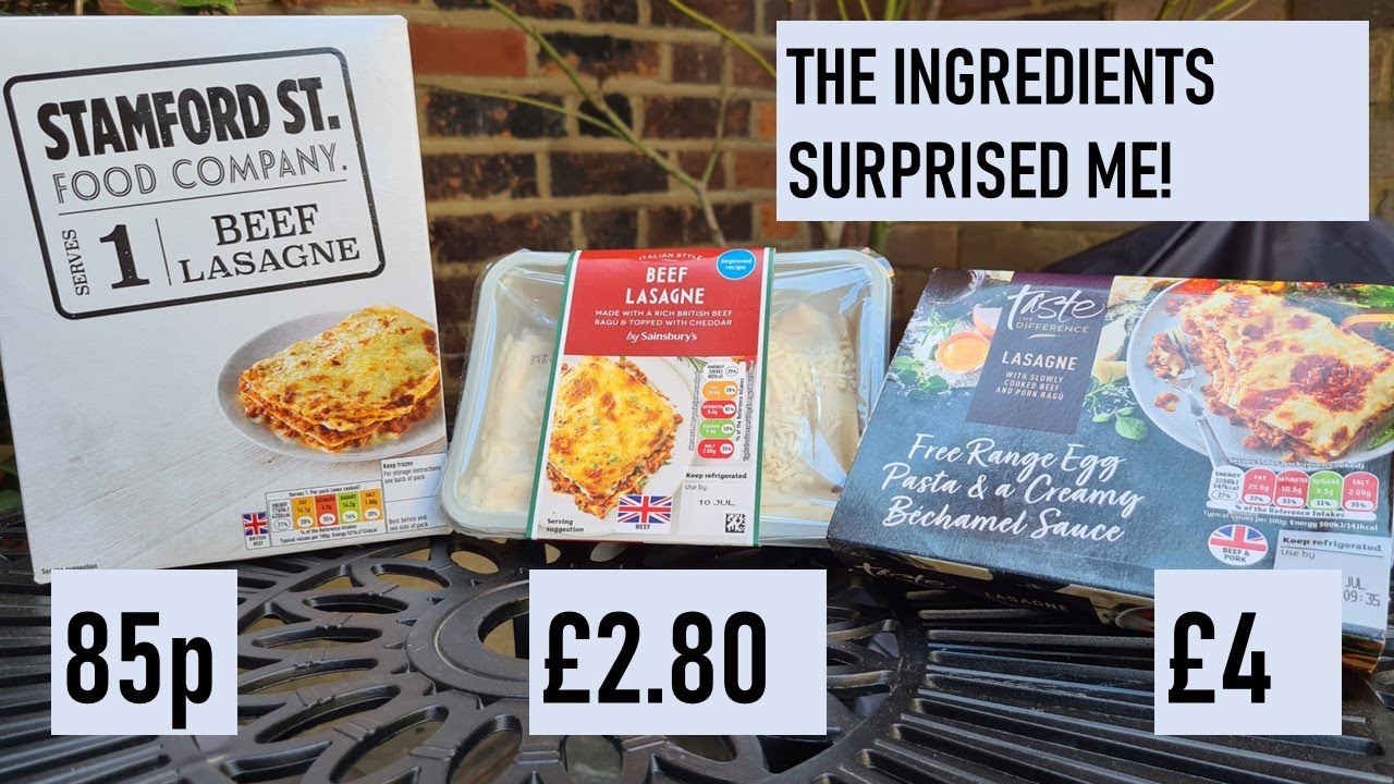85p Lasagne v. £4 Lasagne